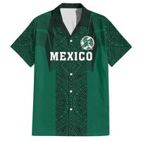Custom Mexico Football Hawaiian Shirt El Tricolor Go Champions Aztec Pattern