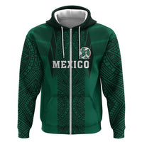 Custom Mexico Football Hoodie El Tricolor Go Champions Aztec Pattern