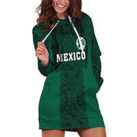 Custom Mexico Football Hoodie Dress El Tricolor Go Champions Aztec Pattern