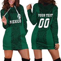 Custom Mexico Football Hoodie Dress El Tricolor Go Champions Aztec Pattern