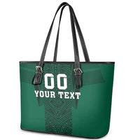 Custom Mexico Football Leather Tote Bag El Tricolor Go Champions Aztec Pattern