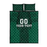 Custom Mexico Football Quilt Bed Set El Tricolor Go Champions Aztec Pattern