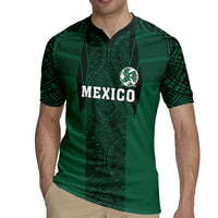 Custom Mexico Football Rugby Jersey El Tricolor Go Champions Aztec Pattern