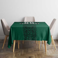 Custom Mexico Football Tablecloth El Tricolor Go Champions Aztec Pattern