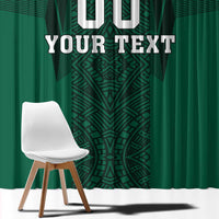 Custom Mexico Football Window Curtain El Tricolor Go Champions Aztec Pattern