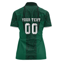 Custom Mexico Football Women Polo Shirt El Tricolor Go Champions Aztec Pattern