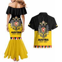 Austrian Empire 1804–1867 Couples Matching Mermaid Dress and Hawaiian Shirt Flag Style