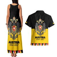 Austrian Empire 1804–1867 Couples Matching Tank Maxi Dress and Hawaiian Shirt Flag Style