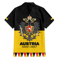 Austrian Empire 1804–1867 Family Matching Off Shoulder Short Dress and Hawaiian Shirt Flag Style