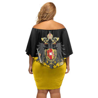 Austrian Empire 1804–1867 Family Matching Off Shoulder Short Dress and Hawaiian Shirt Flag Style