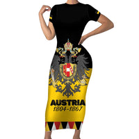 Austrian Empire 1804–1867 Short Sleeve Bodycon Dress Flag Style