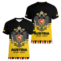 Austrian Empire 1804–1867 Women V-Neck T-Shirt Flag Style