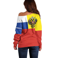Russian Empire 1721–1917 Off Shoulder Sweater Flag Style