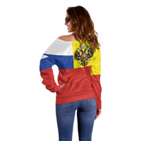 Russian Empire 1721–1917 Off Shoulder Sweater Flag Style