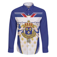 Personalized French Colonial Empire Family Matching Off The Shoulder Long Sleeve Dress and Hawaiian Shirt Royal Standard of France