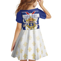 Personalized French Colonial Empire Family Matching Off Shoulder Maxi Dress and Hawaiian Shirt Royal Standard of France