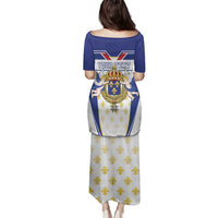 Personalized French Colonial Empire Family Matching Puletasi and Hawaiian Shirt Royal Standard of France