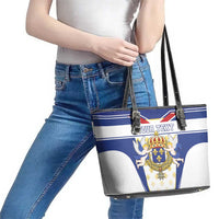 Personalized French Colonial Empire Leather Tote Bag Royal Standard of France