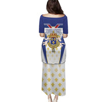 Personalized French Colonial Empire Puletasi Royal Standard of France