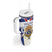 Personalized French Colonial Empire Tumbler With Handle Royal Standard of France