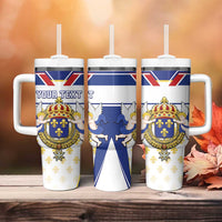 Personalized French Colonial Empire Tumbler With Handle Royal Standard of France