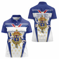 Personalized French Colonial Empire Women Polo Shirt Royal Standard of France