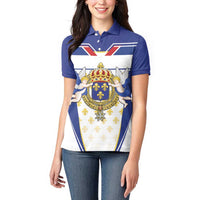 Personalized French Colonial Empire Women Polo Shirt Royal Standard of France
