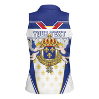 Personalized French Colonial Empire Women Sleeveless Polo Shirt Royal Standard of France