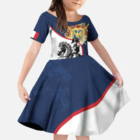 First French Empire 1804 – 1814 Kid Short Sleeve Dress Liberte Ordre Public