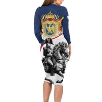 First French Empire 1804 – 1814 Long Sleeve Bodycon Dress Liberte Ordre Public
