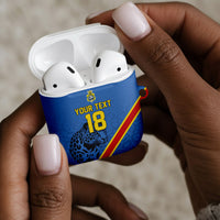 Custom DR Congo Football AirPods Case Leopard Pride Heritage Edition