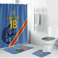 Custom DR Congo Football Bathroom Set Leopard Pride Heritage Edition