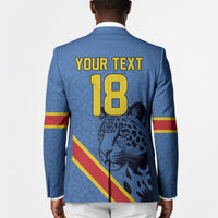 Custom DR Congo Football Blazer Leopard Pride Heritage Edition