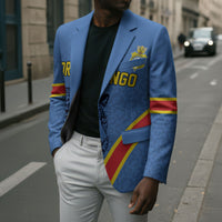 Custom DR Congo Football Blazer Leopard Pride Heritage Edition