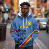 Custom DR Congo Football Hoodie Leopard Pride Heritage Edition