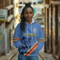 Custom DR Congo Football Hoodie Leopard Pride Heritage Edition