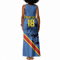 Custom DR Congo Football Tank Maxi Dress Leopard Pride Heritage Edition