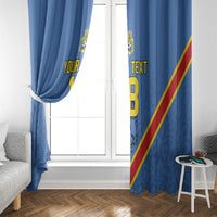 Custom DR Congo Football Window Curtain Leopard Pride Heritage Edition