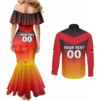 Custom Germany Football Couples Matching Mermaid Dress and Long Sleeve Button Shirt Special Flag Style