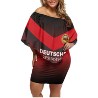 Custom Germany Football Family Matching Off Shoulder Short Dress and Hawaiian Shirt Special Flag Style - Wonder Print Shop