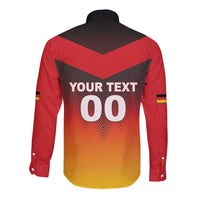 Custom Germany Football Long Sleeve Button Shirt Special Flag Style - Wonder Print Shop