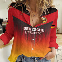 Custom Germany Football Women Casual Shirt Special Flag Style - Wonder Print Shop