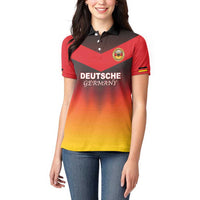 Custom Germany Football Women Polo Shirt Special Flag Style - Wonder Print Shop