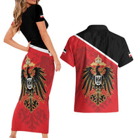 German Empire 1871-1918 Couples Matching Short Sleeve Bodycon Dress and Hawaiian Shirt Flag Color Inspiration - Wonder Print Shop