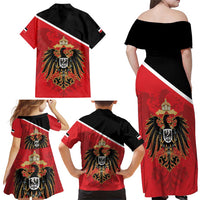German Empire 1871-1918 Family Matching Off Shoulder Maxi Dress and Hawaiian Shirt Flag Color Inspiration - Wonder Print Shop