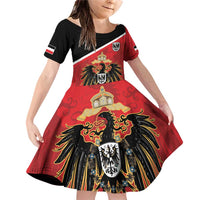 German Empire 1871-1918 Family Matching Off Shoulder Short Dress and Hawaiian Shirt Flag Color Inspiration - Wonder Print Shop
