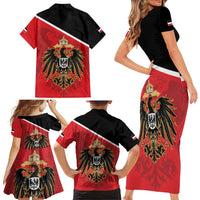 German Empire 1871-1918 Family Matching Short Sleeve Bodycon Dress and Hawaiian Shirt Flag Color Inspiration - Wonder Print Shop