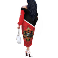 German Empire 1871-1918 Off The Shoulder Long Sleeve Dress Flag Color Inspiration - Wonder Print Shop