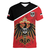 German Empire 1871-1918 Women V-Neck T-Shirt Flag Color Inspiration - Wonder Print Shop