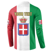 Personalized Italian Empire 1882-1960 Button Sweatshirt Flag Color Inspiration - Wonder Print Shop